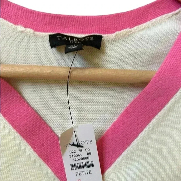 Talbots Striped Sweater with 3/4 length Sleeves NWT Size SP - Picture 10 of 14